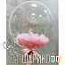 Гелиевые шары на день рождения "Шар bubble с розовыми перьями"